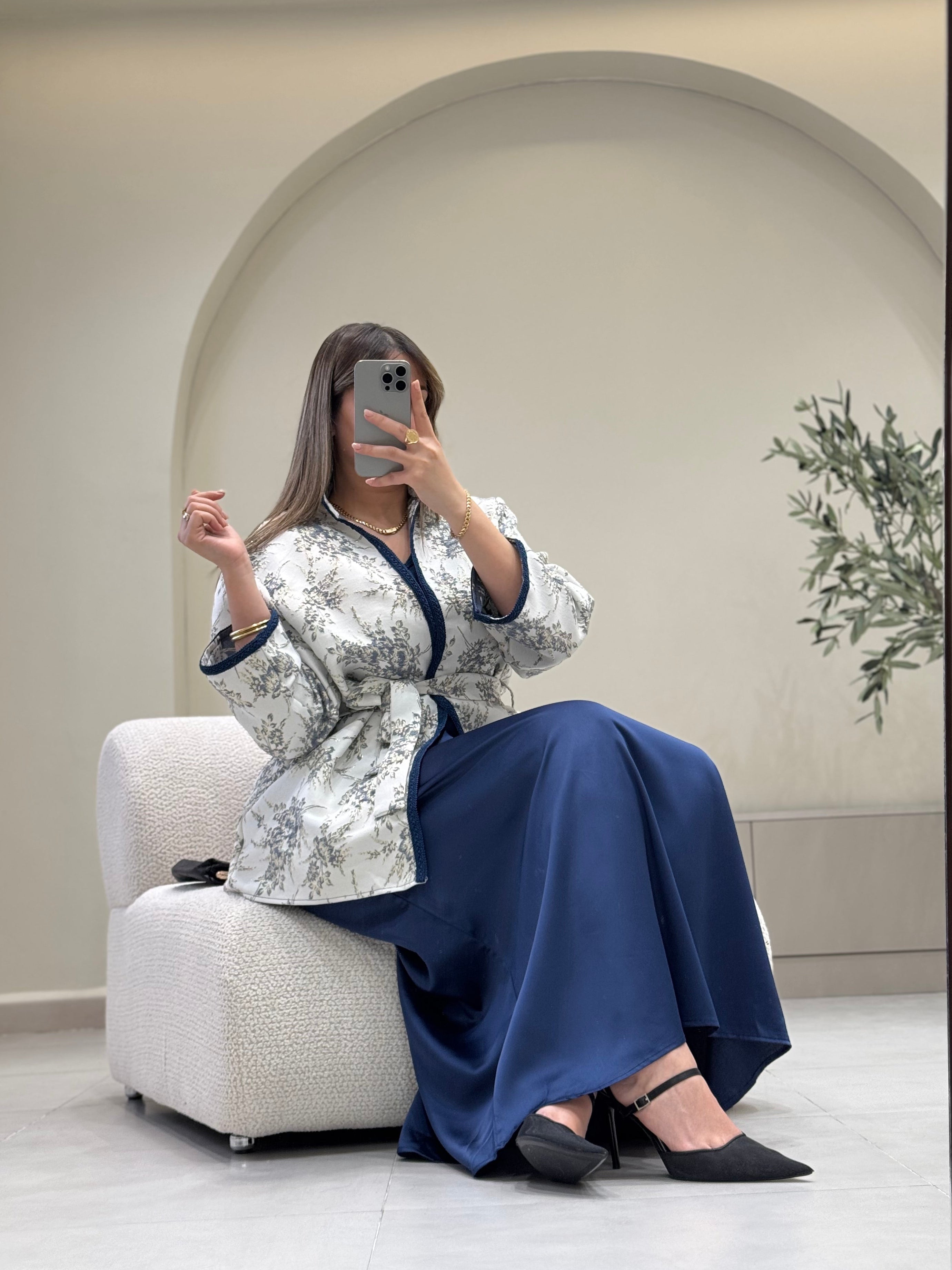 Ensemble Kimono Brocard Floral