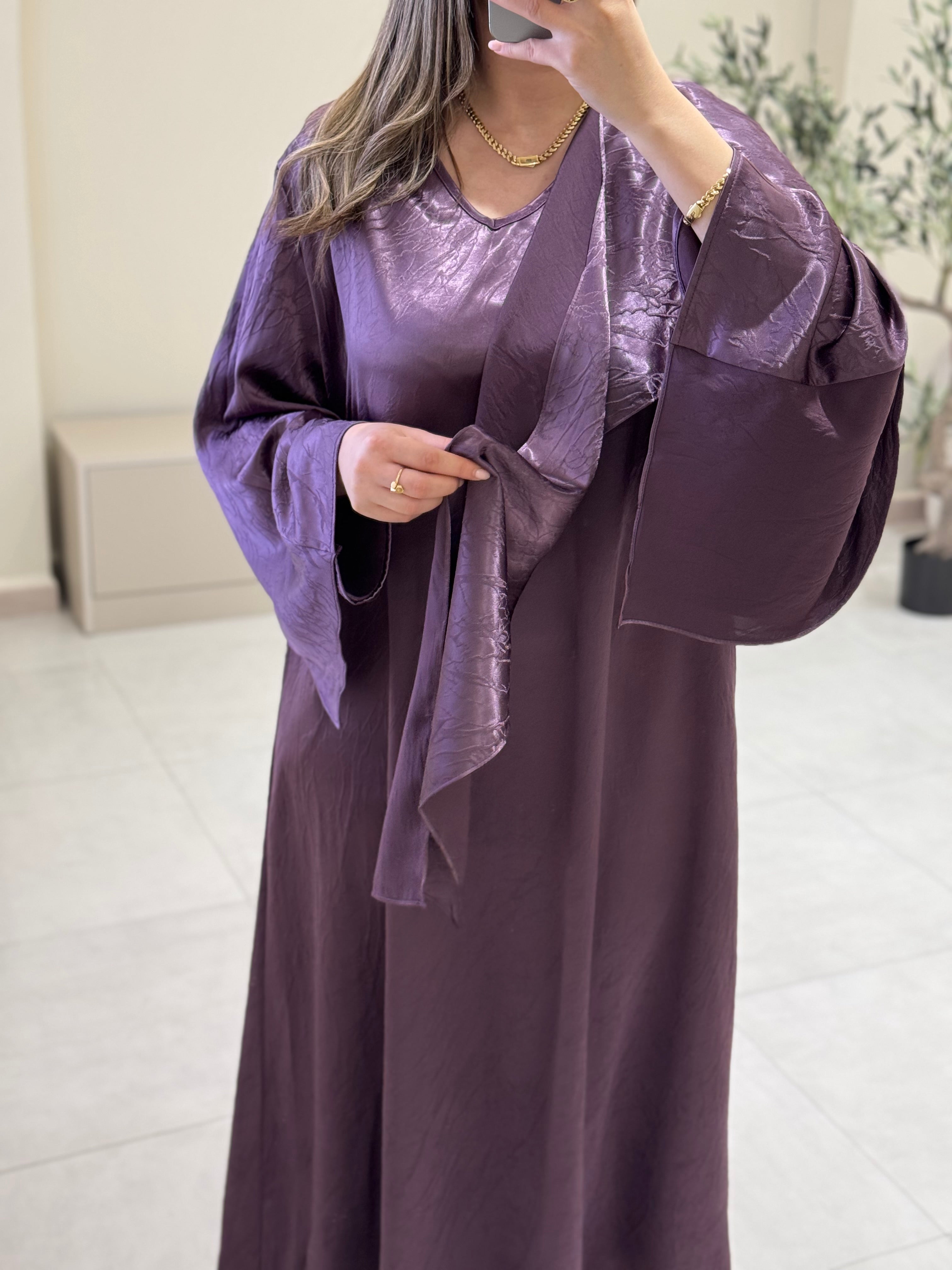 Abaya satinée