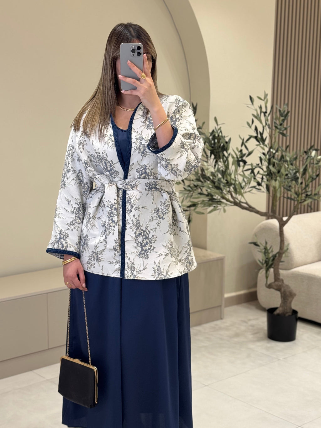 Ensemble Kimono Brocard Floral