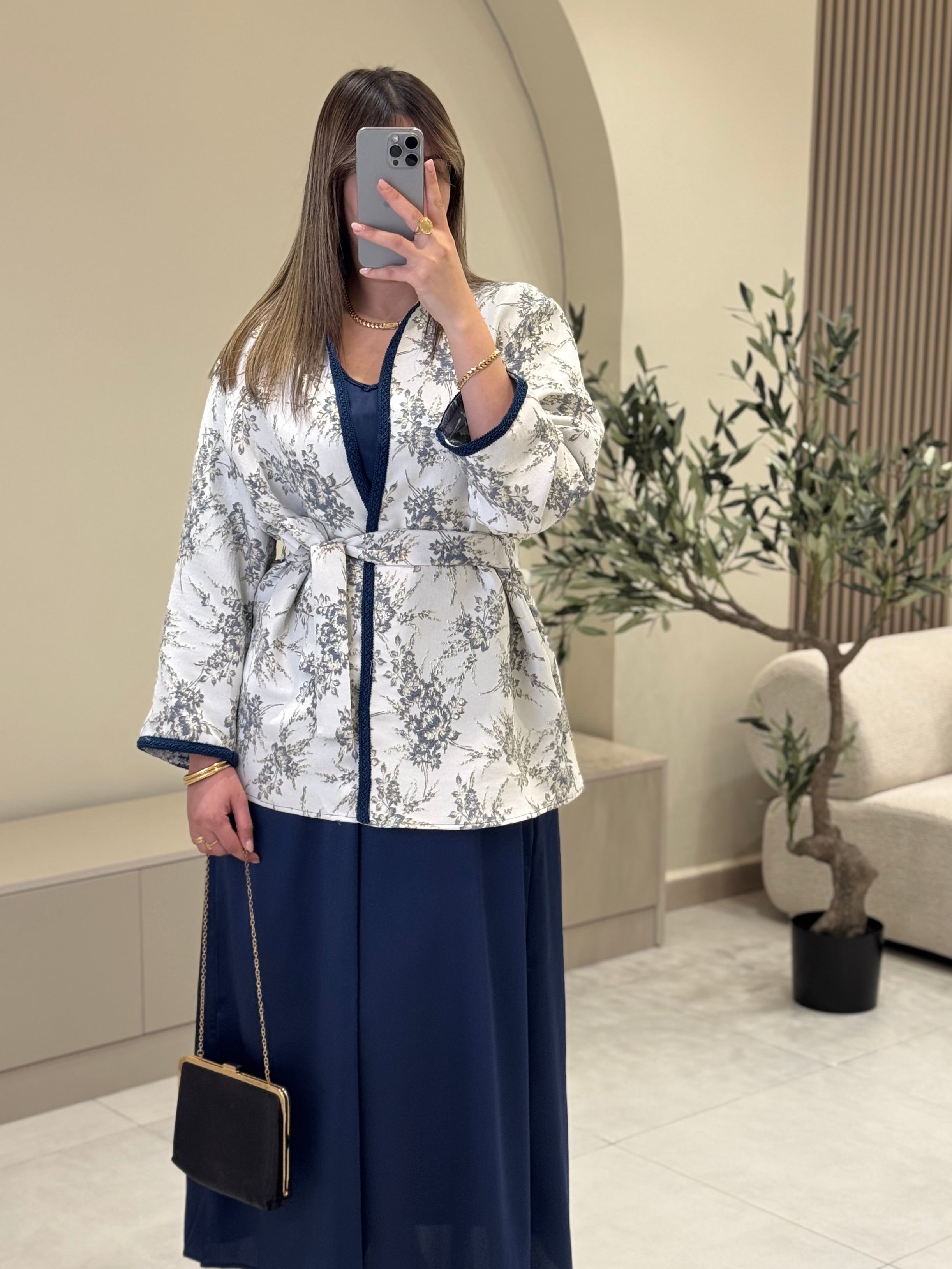 Ensemble Kimono Brocard Floral