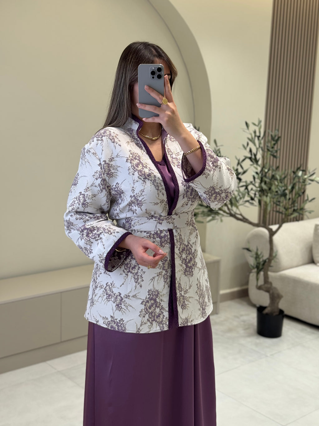 Ensemble Kimono Brocard Floral
